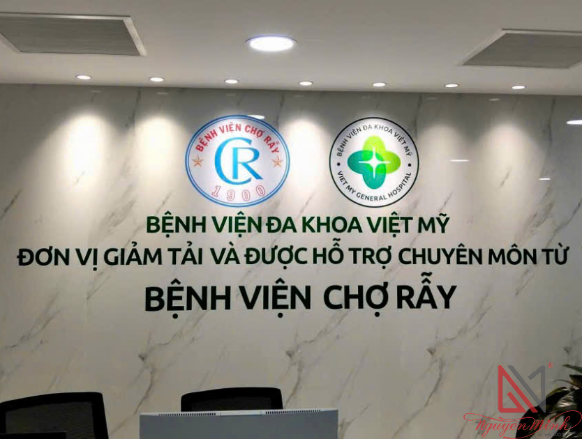 Hoàn thiện dự án bảng hiệu bệnh viện Việt Mỹ